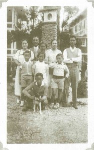 Victor Buencamino (2nd from left, 2nd row in brown suit) with his family.